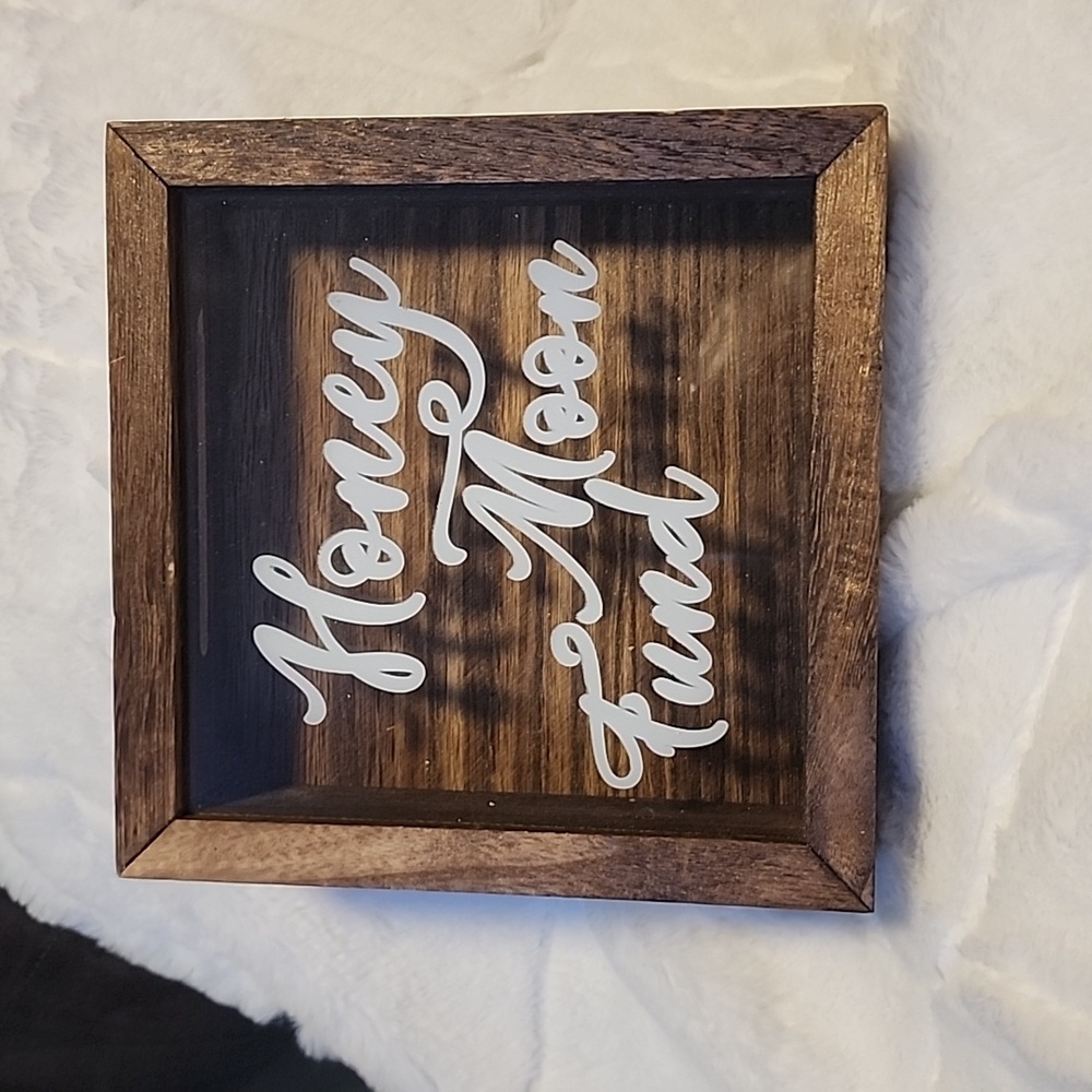 Wooden "Honeymoon Fund" Shadow Box- Never Used